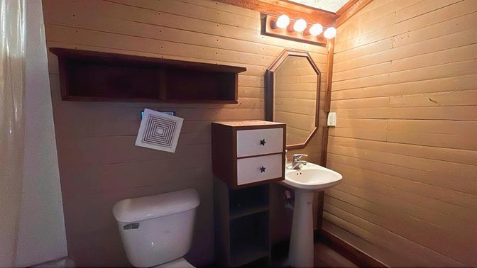 Bathroom, Interior, Wooden Walls