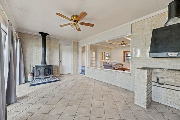 Fireplace, Interior, Stone Walls