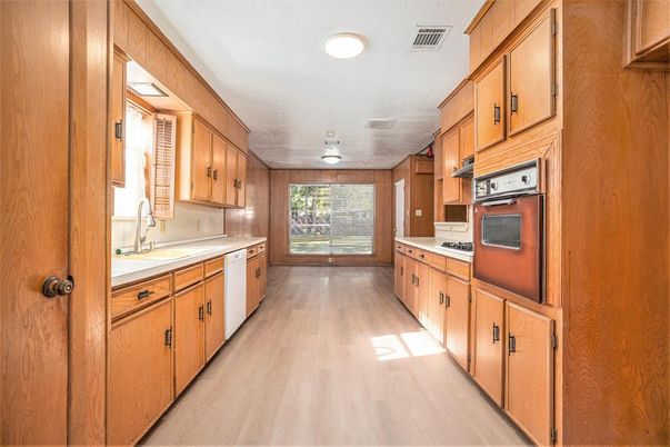 Interior, Kitchen, Wood Texture Flooring