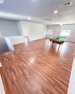 Billiard Table, Game Room, Interior, Recessed Lighting, Wood Texture Flooring