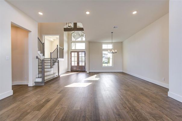 Interior, Pendant Lights, Recessed Lighting, Wood Texture Flooring