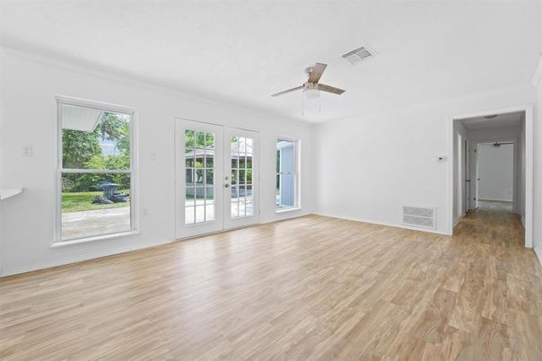 Empty room, Interior, Wood Texture Flooring