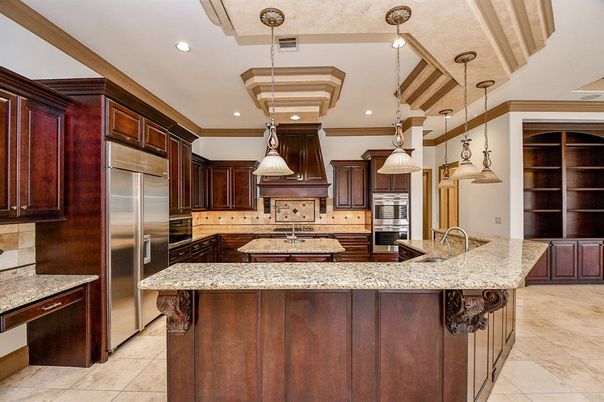 Interior, Kitchen, Pendant Lights, Recessed Lighting, Stainless Steel Appliances