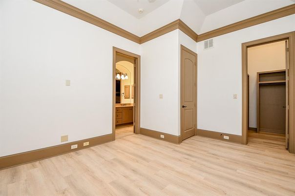 Bathroom, Chandelier, Empty room, Interior, Wood Texture Flooring