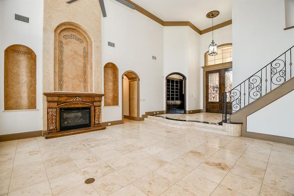 Fireplace, Interior, Pendant Lights