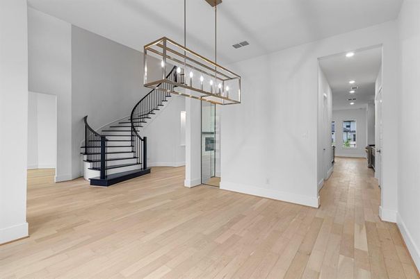 Interior, Pendant Lights, Recessed Lighting, Wood Texture Flooring