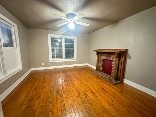 Empty room, Fireplace, Interior, Wood Texture Flooring