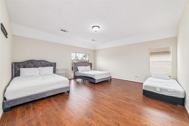 Bedroom, Interior, Wood Texture Flooring