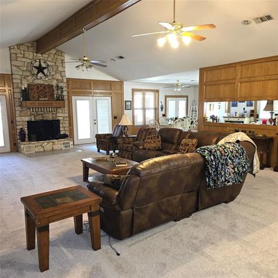 Fireplace, Interior, Living room, Stone Walls