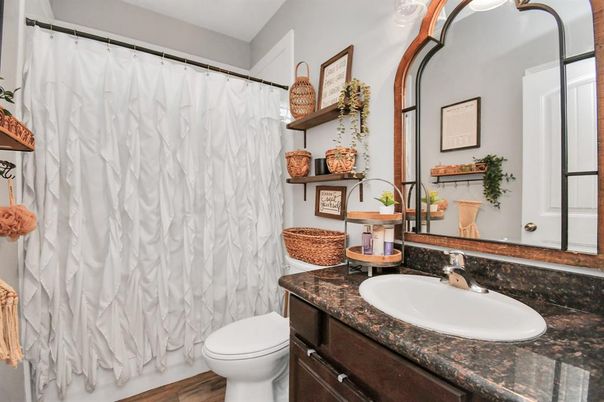 Bathroom, Interior, Wood Texture Flooring