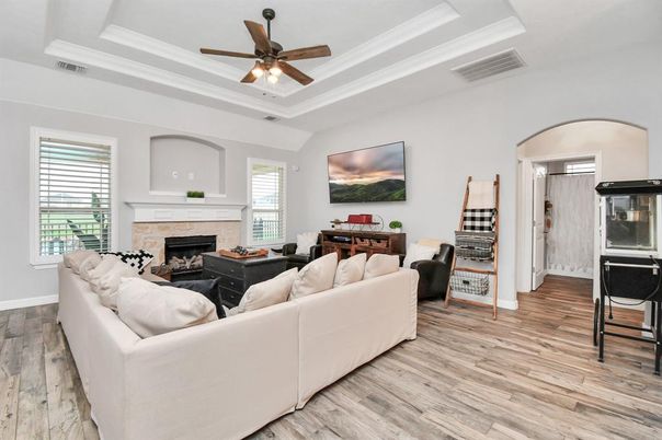 Fireplace, Interior, Living room, Wood Texture Flooring