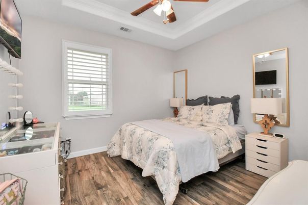 Bedroom, Interior, Wood Texture Flooring