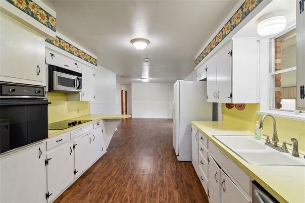Interior, Kitchen, Wood Texture Flooring
