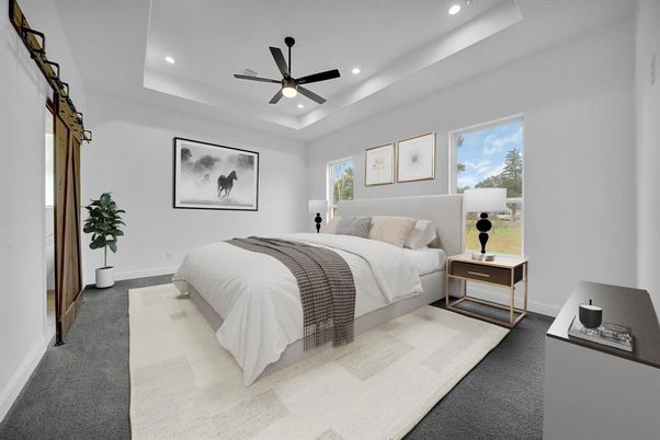 Bedroom, Interior, Recessed Lighting