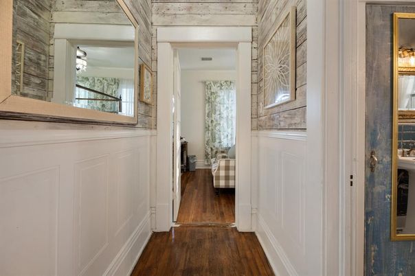 Interior, Stone Walls, Wood Texture Flooring