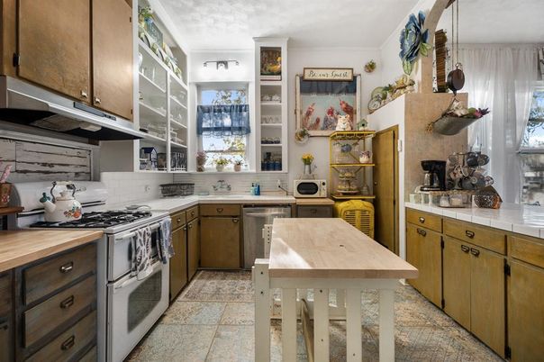 Interior, Kitchen, Stainless Steel Appliances, Tile Countertops