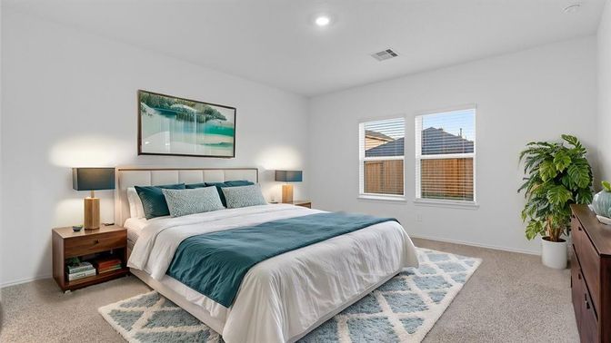 Bedroom, Interior, Recessed Lighting