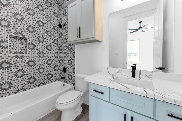 Bathroom, Interior, Wood Texture Flooring