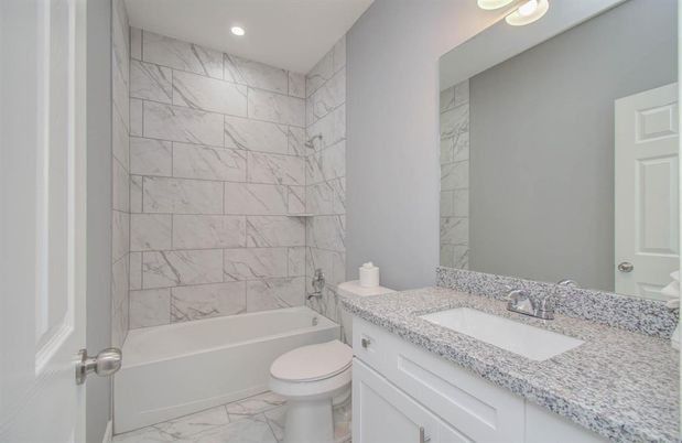 Bathroom, Interior, Marble, Marble Walls, Recessed Lighting