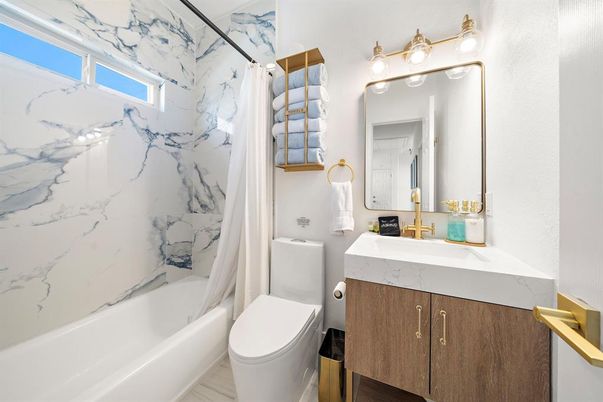 Bathroom, Interior, Marble Walls