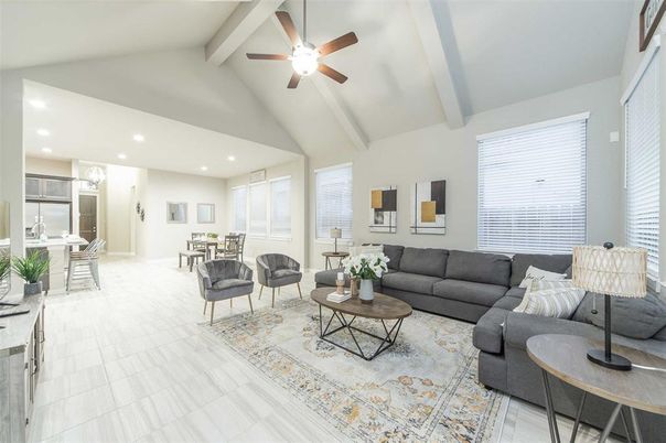 Dining room, Interior, Kitchen, Living room, Recessed Lighting