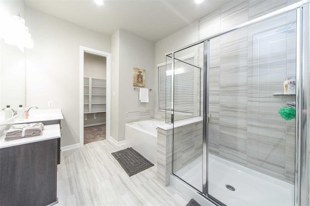 Bathroom, Glass Shower, Interior, Recessed Lighting, Walk-in Closets