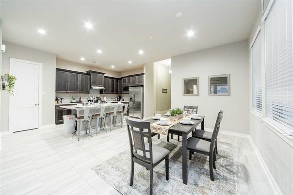 Dining room, Interior, Kitchen, Recessed Lighting, Stainless Steel Appliances