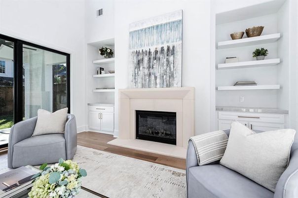 Fireplace, Interior, Wood Texture Flooring