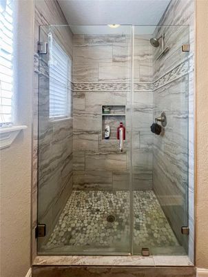 Bathroom, Glass Shower, Interior, Marble Walls