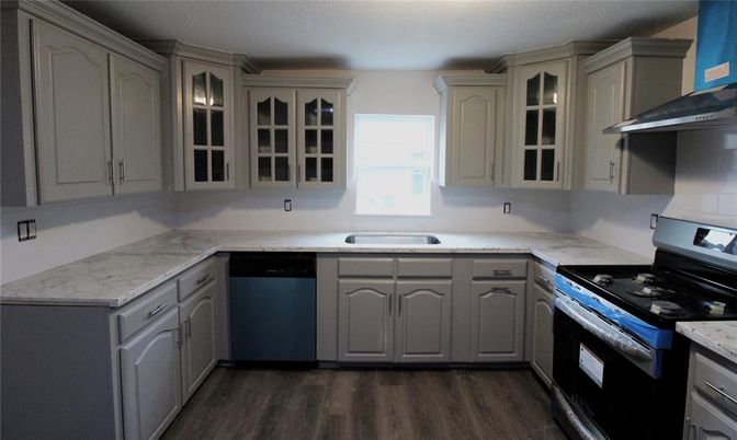 Interior, Kitchen, Wood Texture Flooring