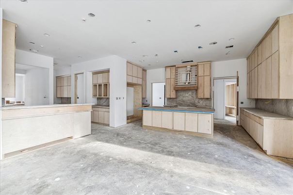 Empty room, Interior, Kitchen, Recessed Lighting