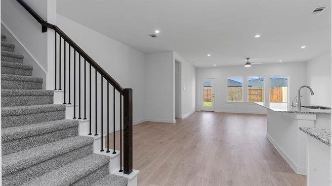 Interior, Recessed Lighting, Wood Texture Flooring