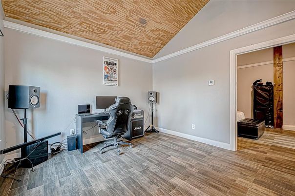 Home Office, Interior, Wooden Ceilings, Wood Texture Flooring