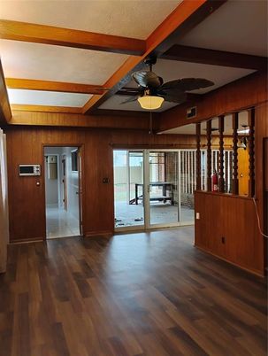 Empty room, Interior, Wooden Beams, Wood Texture Flooring, Wooden Walls