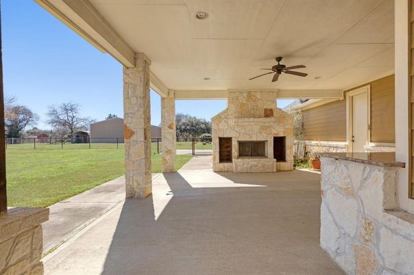 Backyard, Exterior, Fireplace