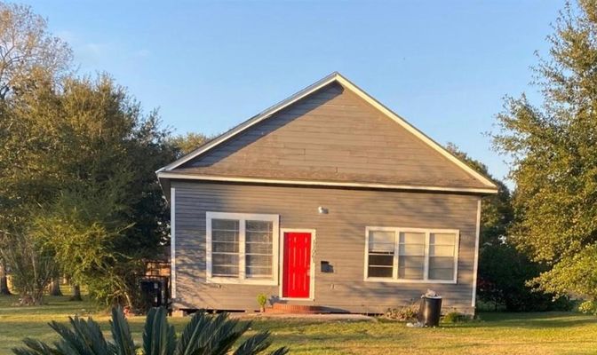 Backyard, Exterior, Facade, Brick Traditional