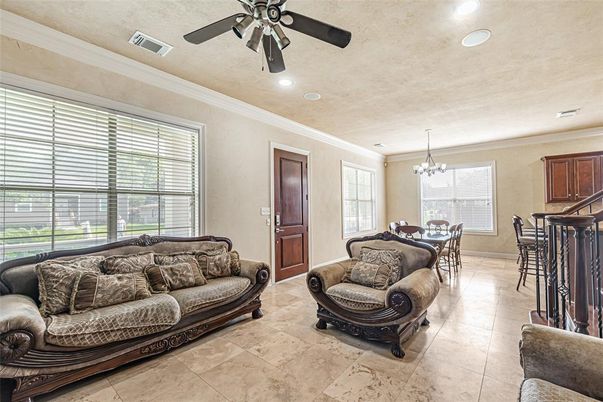 Chandelier, Dining room, Interior, Living room, Recessed Lighting