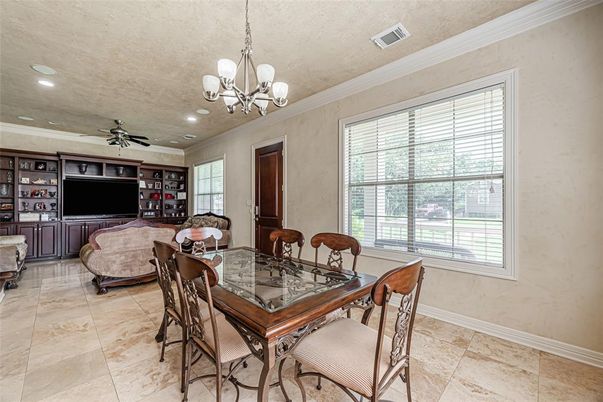 Chandelier, Dining room, Interior, Living room, Recessed Lighting