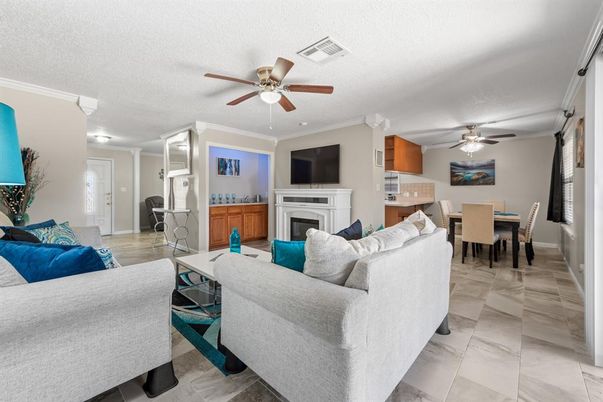 Dining room, Fireplace, Interior, Living room