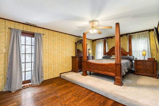 Bedroom, Interior, Wood Texture Flooring
