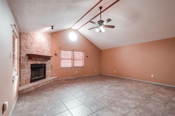 Empty room, Fireplace, Interior