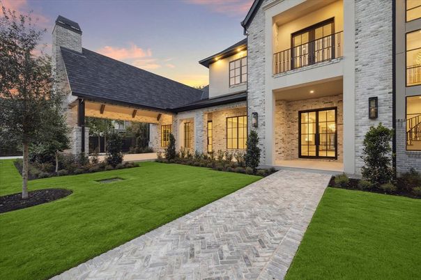 Backyard, Exterior, Facade, Brick Traditional