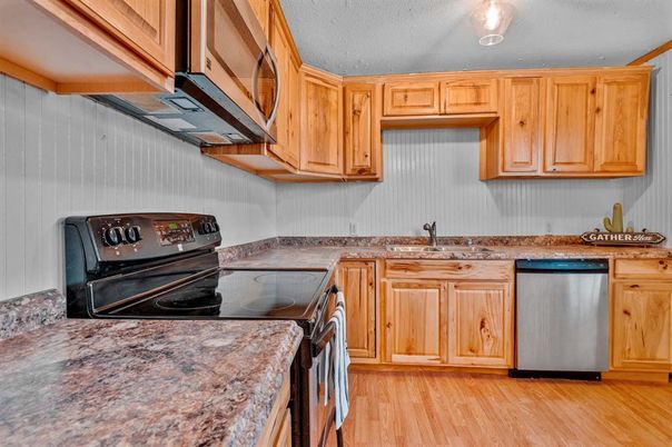 Interior, Kitchen, Wood Texture Flooring