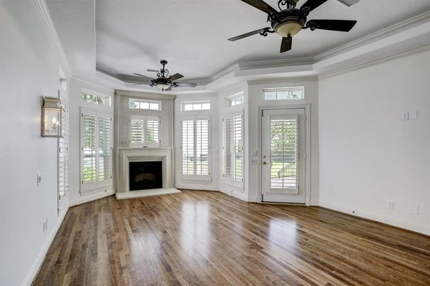 Empty room, Fireplace, Interior, Wood Texture Flooring