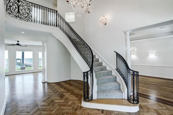 Chandelier, Interior, Wood Texture Flooring