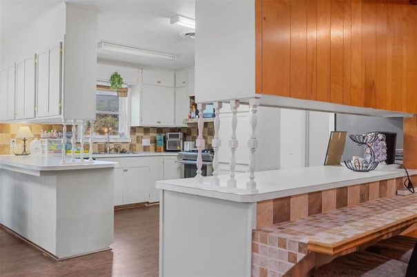 Interior, Kitchen, Wood Texture Flooring