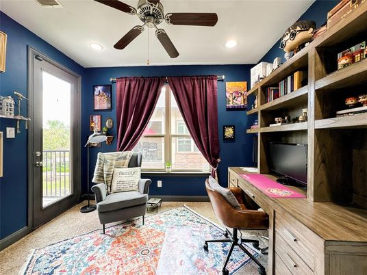 Home Office, Interior, Recessed Lighting