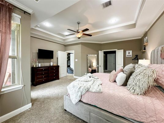 Bedroom, Interior, Recessed Lighting