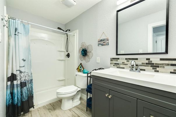 Bathroom, Interior, Wood Texture Flooring