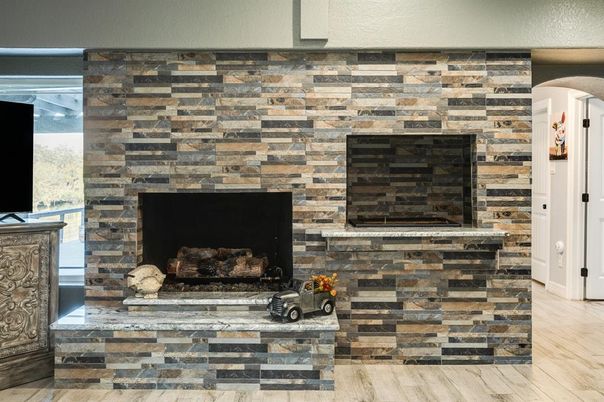 Fireplace, Interior, Wood Texture Flooring